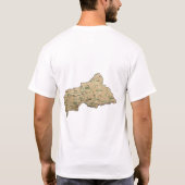 T-Shirt Centrafrique Drapeau + Carte + Texte (Dos)