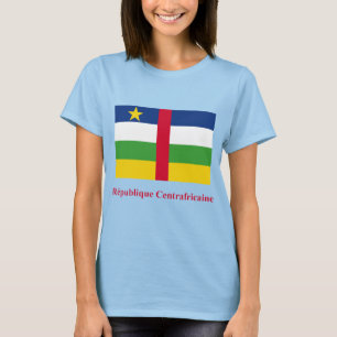 T-shirt Central African Republic Flag with Name in French