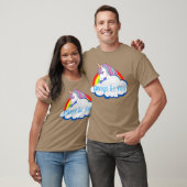 T-shirt Central Intelligence Unicorne Rainbow Cloud ami (Unisexe)