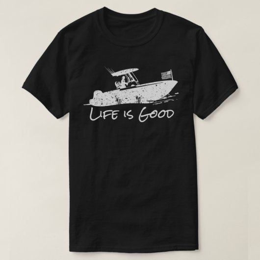 T-shirt Centre Console Bateau Pêche Bateau Pontoon TriToo (Design devant)