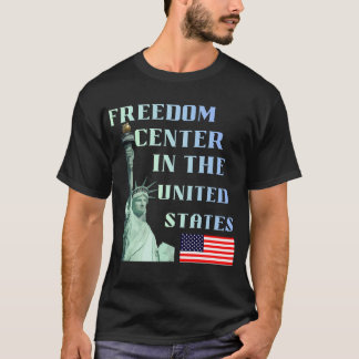 T-shirt Centre de la liberté aux États-Unis Patriote libre