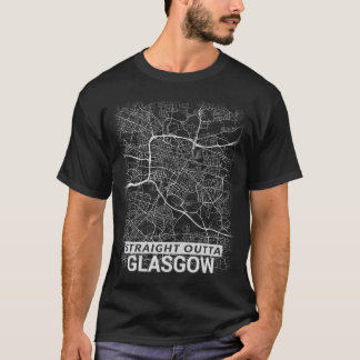 T-shirt Centre de la ville droit d'Outta Glasgow (GROS
