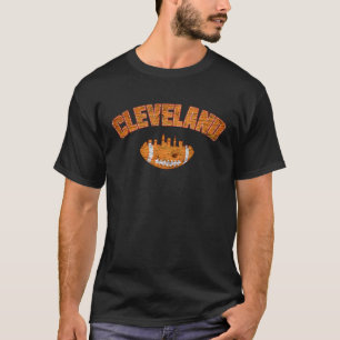 T-shirt Centre-ville Cleveland City Skyline Football Fans 