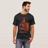 T-shirt Centurion fier - légionnaire romain en pixel art (Devant entier)