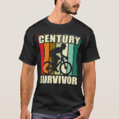 T-shirt Century Survivor 100 Mile Bicycle Road Cycling (Devant)