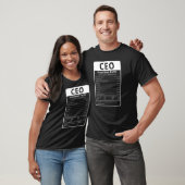 T-shirt Ceo Nutrition Facts Sarcastic Graphic Humor (Unisexe)