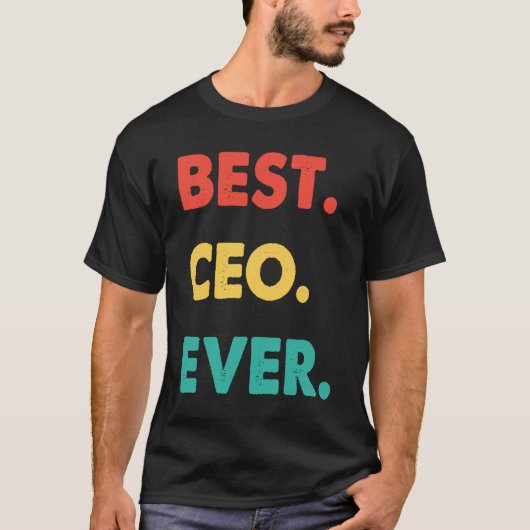 T-shirt CEO Retro Best CEO Ever (Devant)