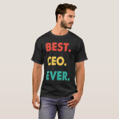 T-shirt CEO Retro Best CEO Ever (Devant entier)