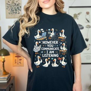 T-shirt Cependant, vous communiquez, je vous écoute AAC SL