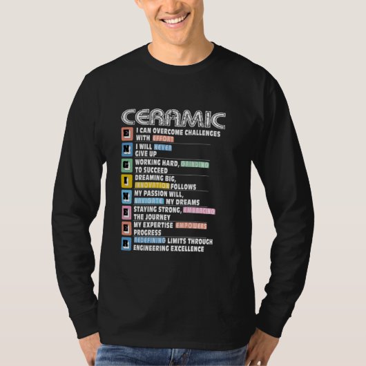 T-shirt Ceramic Engineer Motivacional (Devant)