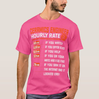 T-shirt Céramique Ingénierie Horaire Note Funny Céramiques