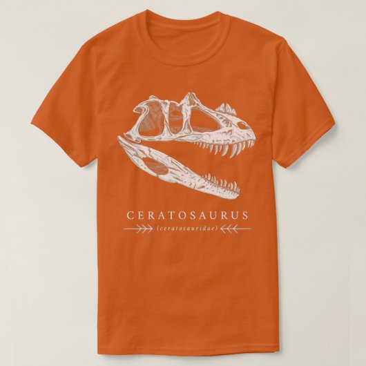 T-shirt Ceratosaurus dinosaure crâne (Design devant)