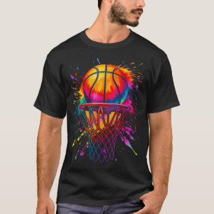 T-shirt Cerceau de basketball tie dye ColorSplash coloré
