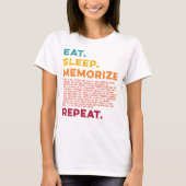 T-shirt Cercle 3 Homeschool Mangez le sommeil Mémoriser Ré (Devant)