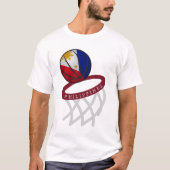 T-shirt Cercle de basket-ball de drapeau de Philippines (Devant)