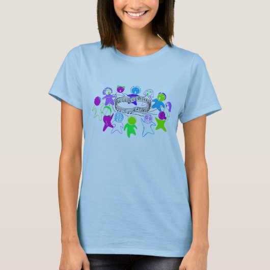 T-shirt Cercle de chanson (couleur) (Devant)