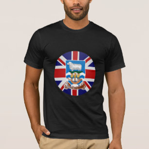 T-shirt Cercle de drapeau de qualité des Îles Falkland