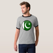 T-shirt Cercle de drapeau de qualité du Pakistan (Devant entier)