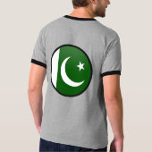T-shirt Cercle de drapeau de qualité du Pakistan (Dos)