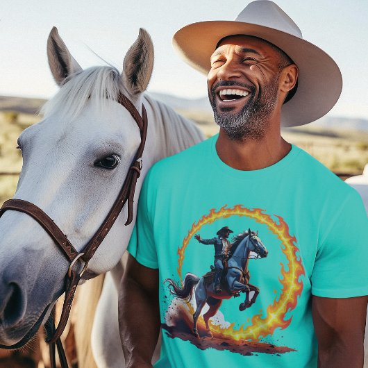 T-shirt Cercle de feu de Cowboy Reiter