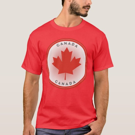 T-shirt Cercle de feuille d'érable du Canada (Devant)