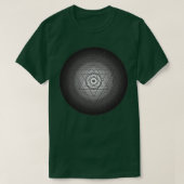 T-shirt Cercle de géométrie sacrée noir et blanc avec alch (Design devant)
