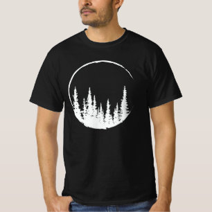 T-shirt Cercle de la forêt florale Arbre qui aime la forêt
