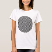 T-shirt Cercle de lignes noires (Devant)