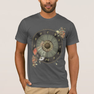 T-shirt Cercle de rétro guitare de cinquièmes