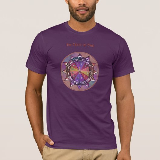 T-shirt Cercle de théorie de musique de mandala de (Devant)