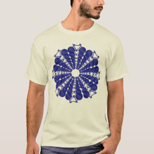 T-shirt cercle de vélos bleus . inspiré vélo