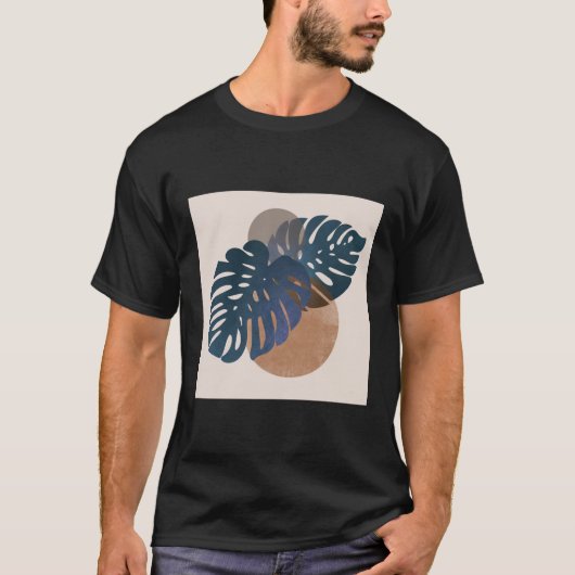 T-shirt Cercle Monstera feuille Tee (Devant)