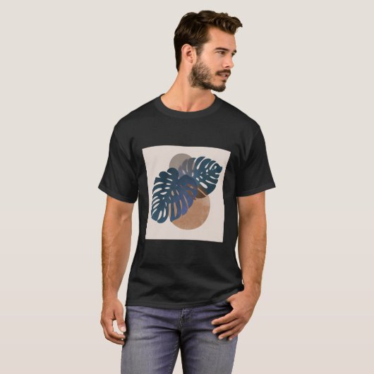 T-shirt Cercle Monstera feuille Tee (Devant entier)