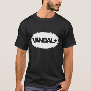 T-shirt Cercle ovale blanc de logo de VANDAL★