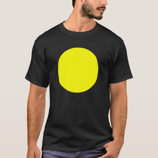 T-shirt Cercle simple - jaune (Devant)
