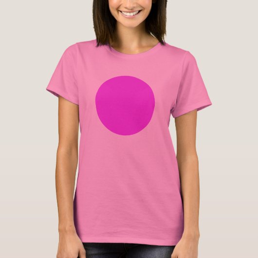 T-shirt Cercle simple - Néon violet (Devant)