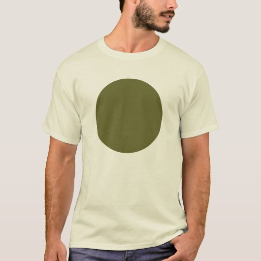 T-shirt Cercle simple - Olive profond (Devant)