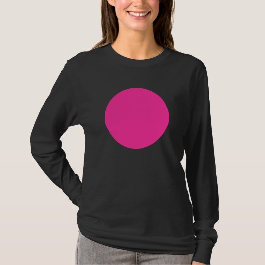 T-shirt Cercle simple - Rose chaud (Devant)