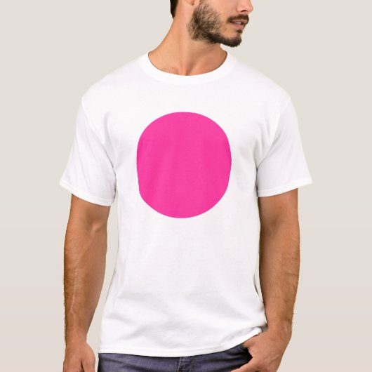 T-shirt Cercle simple - Rose chaud (Devant)