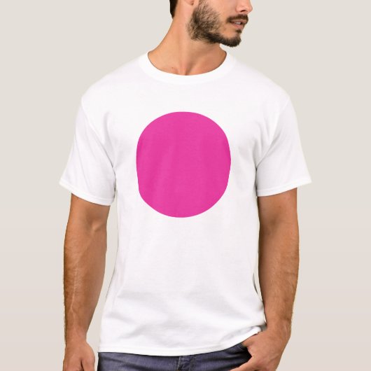T-shirt Cercle simple - Rose profond (Devant)