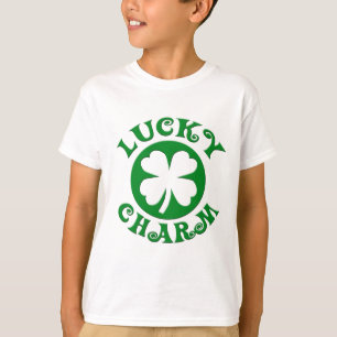 T-shirt Cercle vert/blanc de charme chanceux