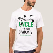 T-shirt Cercle vert noir fier 2025 Diplômé (Devant)