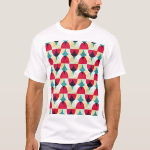 T-shirt Cercle vintage, motif abstrait transparent.
