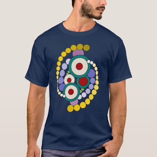 T-shirt Cercles Artwork Abstrait (Devant)