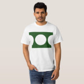 T-shirt Cercles blancs sur vert (Devant entier)