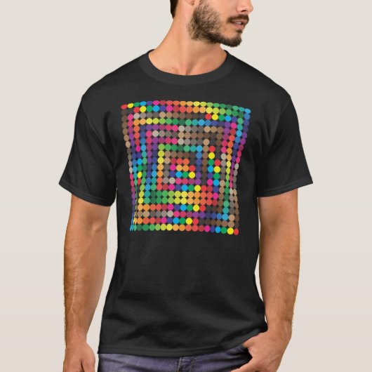 T-shirt cercles colorés sans couture (Devant)