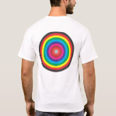 T-shirt cercles concentriques cible colorée (Dos)