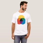 T-shirt Cercles de mélange de couleurs (Devant entier)