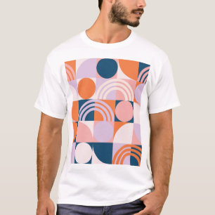 T-shirt Cercles du milieu du siècle : Motif géométrique