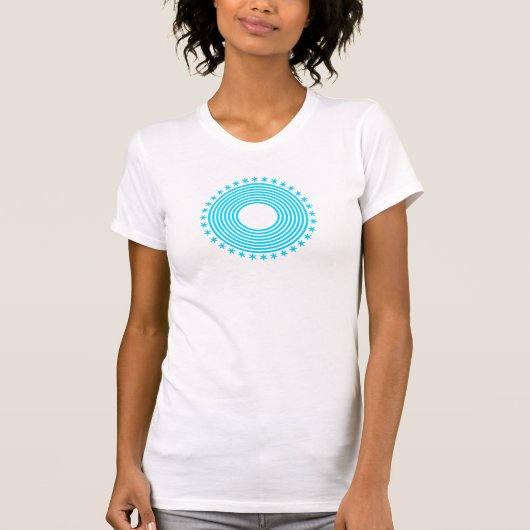 T-shirt Cercles et étoiles concentrés (Devant)